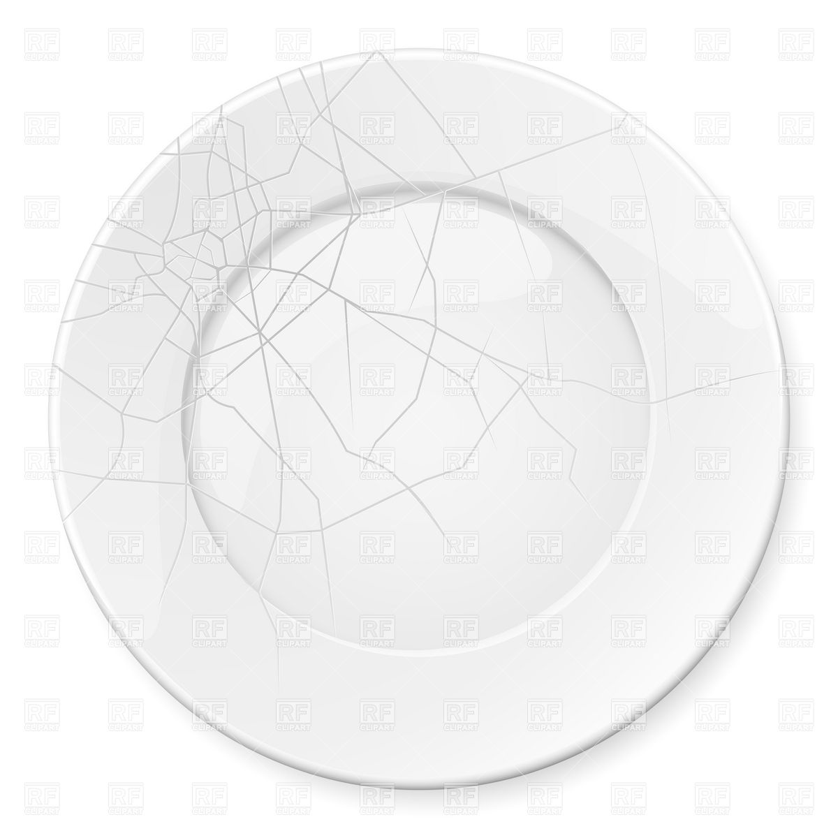 Broken Cracked Plate Download Royalty Free Vector Clipart  Eps
