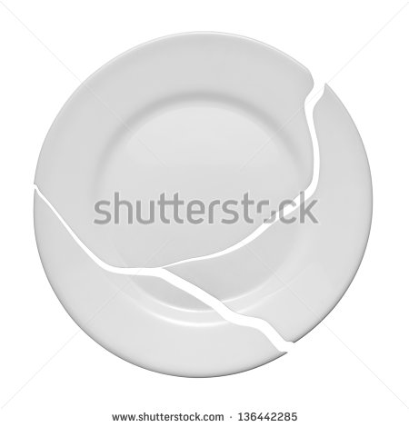 Broken Plate Clipart Broken Plate On A White