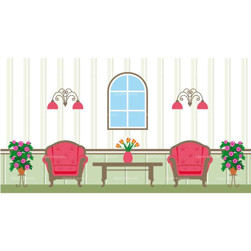 Clipart Living Room   Royalty Free Vector Design