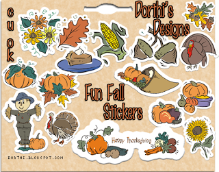 Dorthi S Designs  Fun Fall Clipart Stickers   Cu Ok