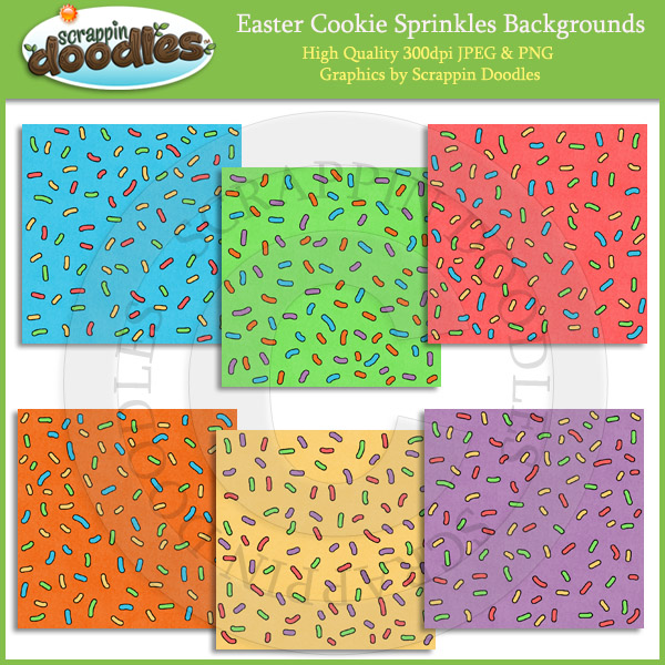 Easter Cookie Sprinkle Backgrounds Download    2 00   Scrappin Doodles