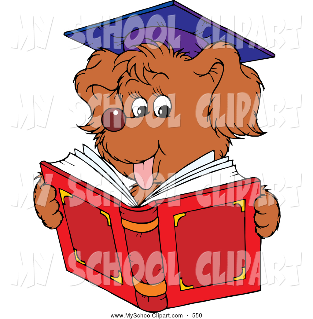 Free Dog Reading Clipart For Teachers School Clipart New Stock School