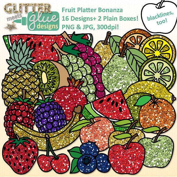 Fruit Inspirations  Fruit Platter Bonanza Clipart   Clip Art   Glitter    