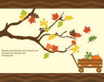 Happy Thanksgiving Day Card Vector Illustration Happy Thanksgiving Day