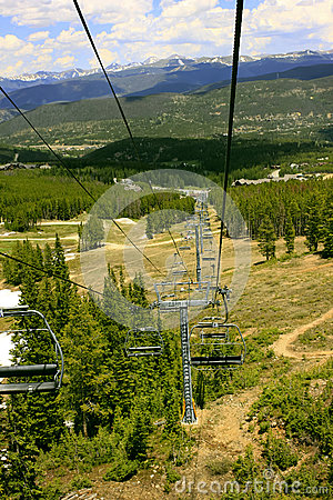 Mountains From Atop A Ski Lift In Summer Near Breckenridge Colorado