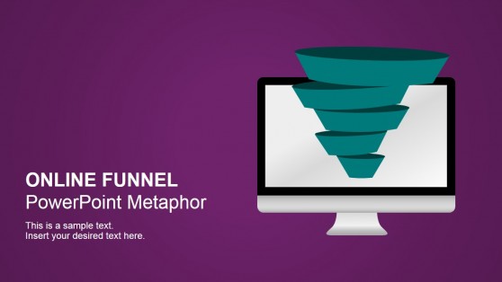 Online Sales Funnel Metaphor Shapes For Powerpoint   Slidemodel