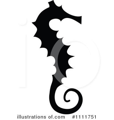 Seahorse Clipart Black And White