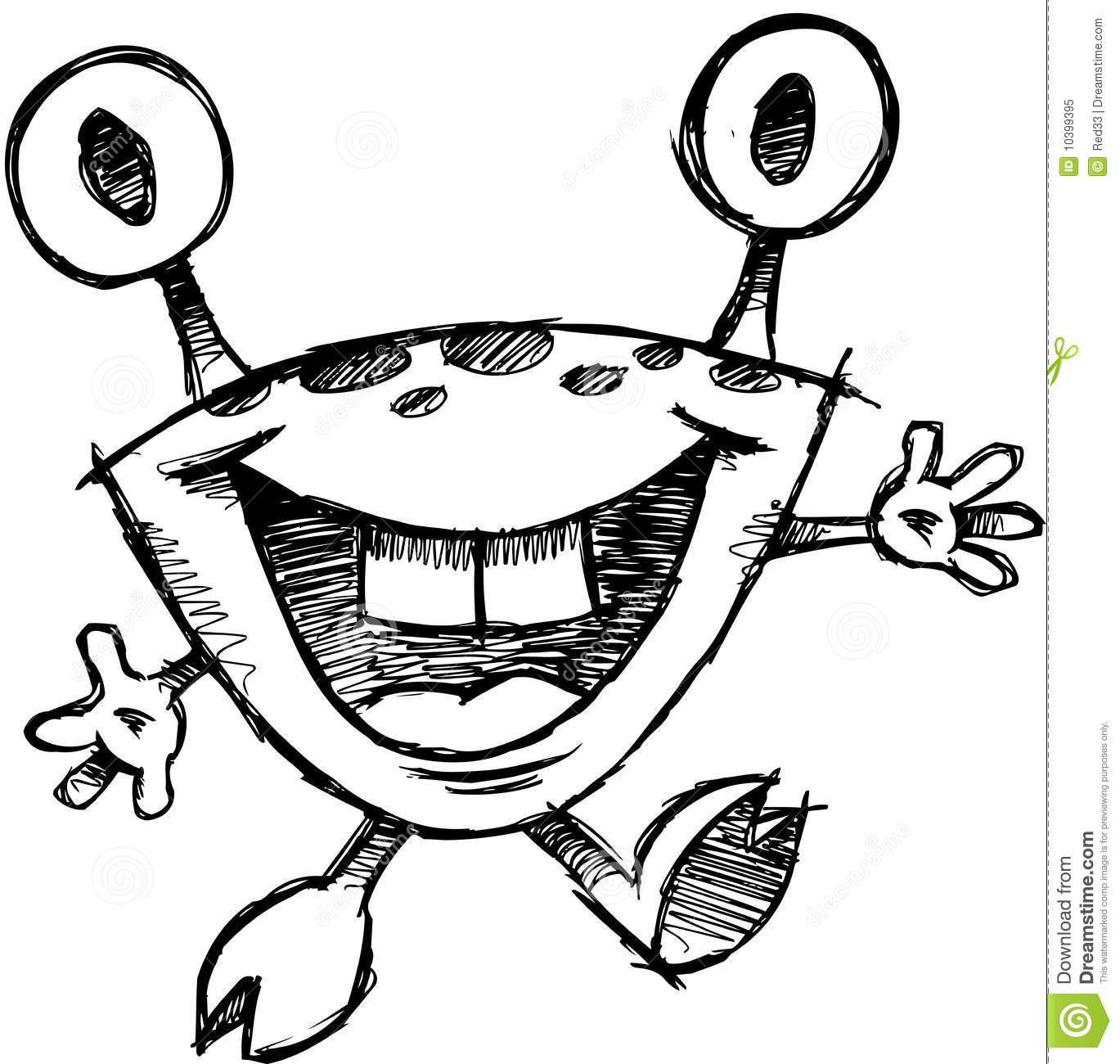 Sketchy Monster Vector Illustration Royalty Free Stock Photo   Image