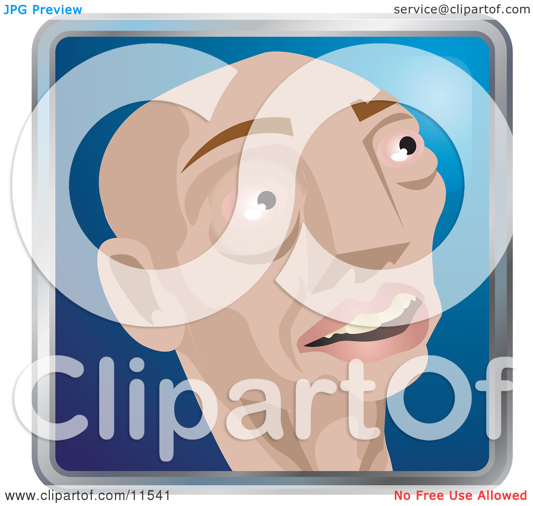 Skinny Bald Caucasian Man Clipart Illustration By Geo Images  11541