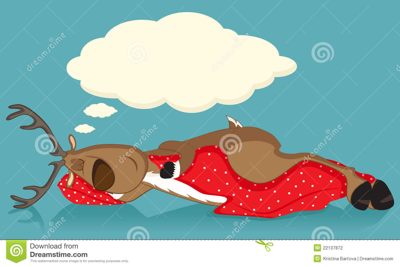 Sleeping Reindeer Stock Photography   Image  22137872