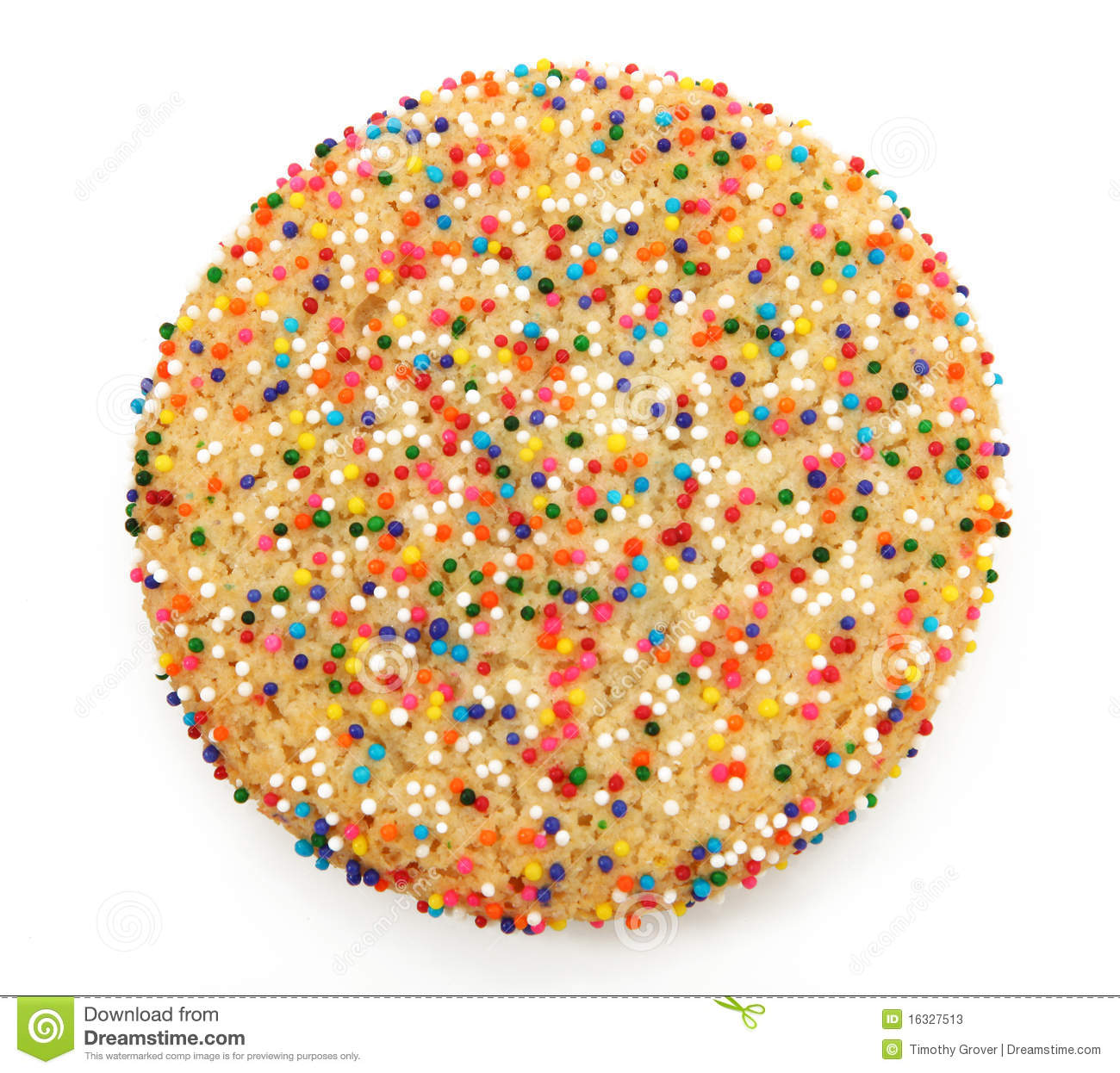 Sugar Cookie With Sprinkles Stock Photos   Image  16327513