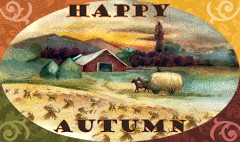 Web Graphics And Clipart  Happy Autumn Clipart  Bringing In The Hay