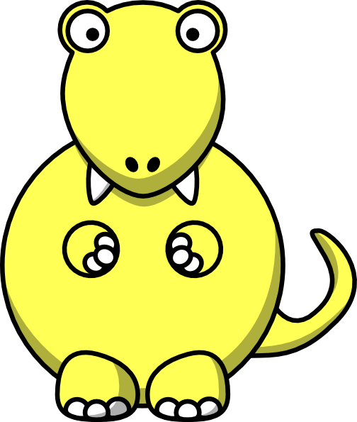 Yellow Dinosaur Clip Art At Clker Com   Vector Clip Art Online