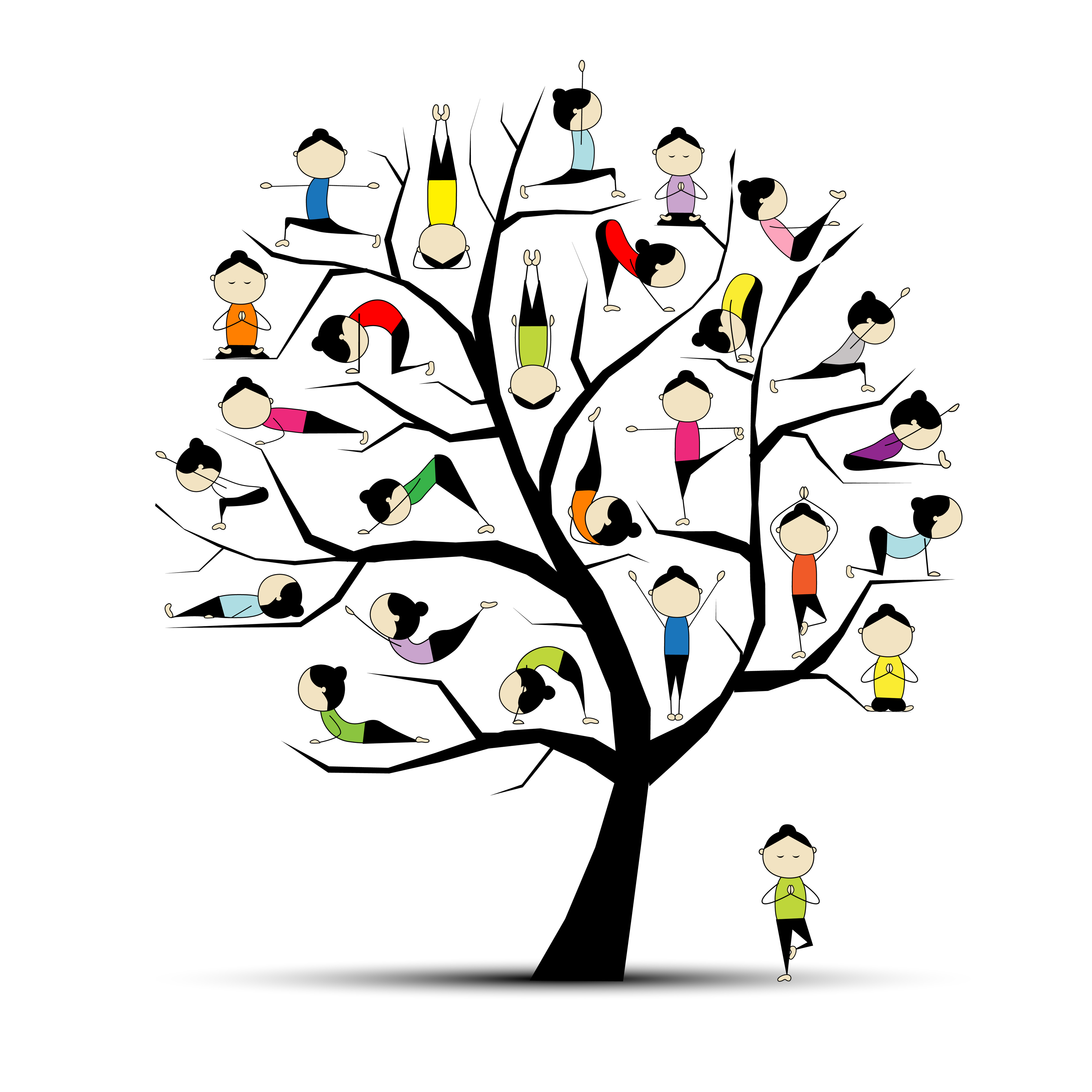 Yoga Practice Tree Concept For Your Design