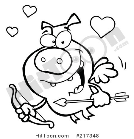 217348 Royalty Free Rf Clipart Illustration Of A Black And White