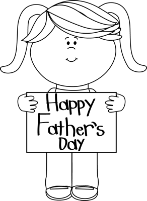 Black And White Happy Father S Day Daughter Clip Art   Black And White
