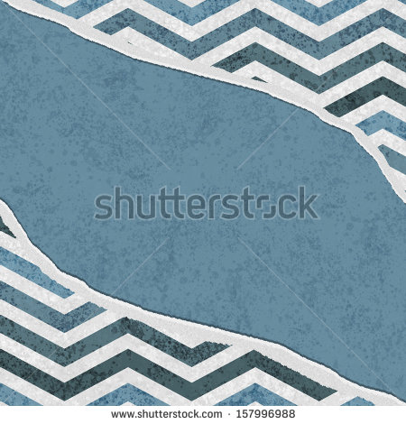 Blue Chevron Torn Background For Your Message Or Invitation With Copy    