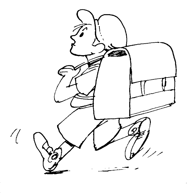 Boy Going To School Coloring Pages