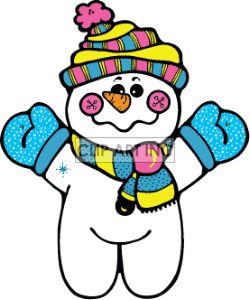 Cartoon Snowman Wearing Blue Mittens   Printables   Pinterest
