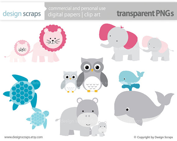 Clip Art Graphics Baby Shower Mother S Day Animals Digital Clipart