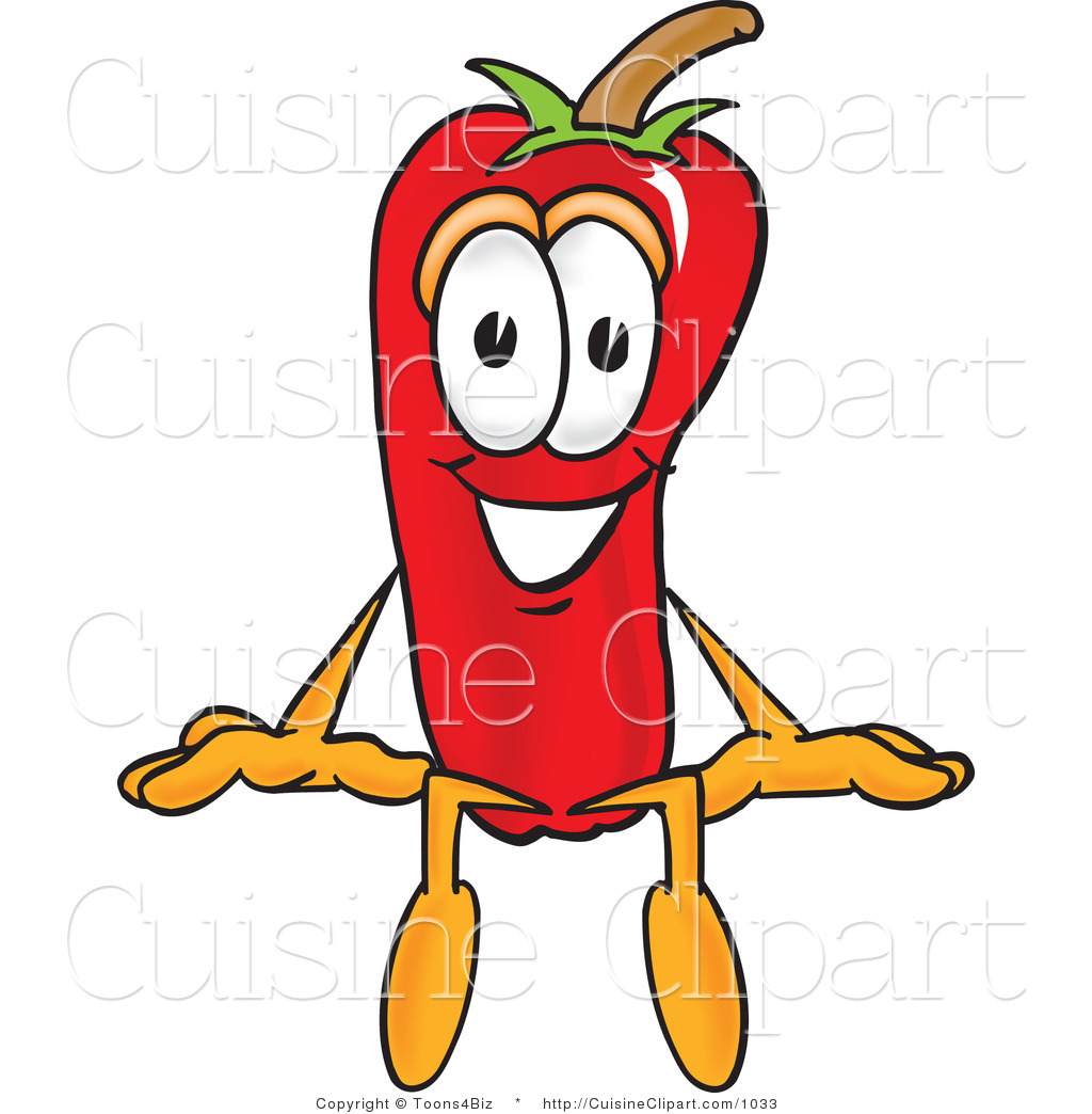 Cuisine Clipart Of A Happy Chili Pepper Mascot Cartoon Character