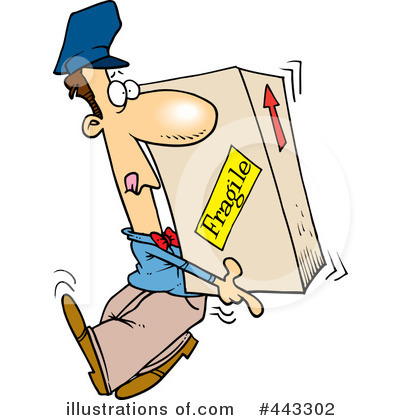 Delivery Man Clipart  443302 By Ron Leishman   Royalty Free  Rf  Stock
