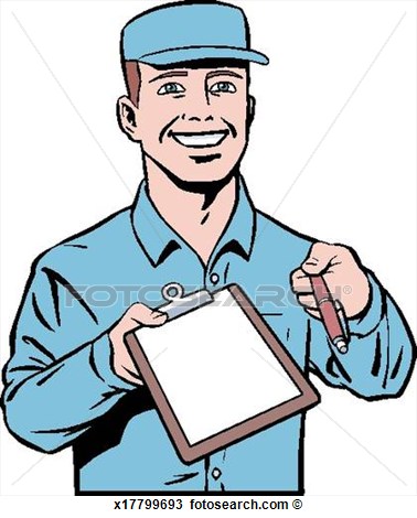 Drawing Of Delivery Man X17799693   Search Clipart Illustration Fine
