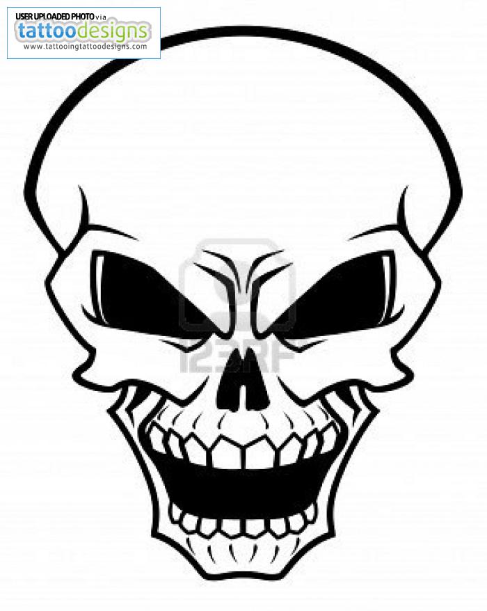 Evil Skull Tattoo Designs   Cliparts Co