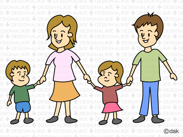 Family Of Four Person Tweet This Clip Art Image Of A Family Of Four    