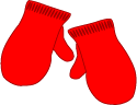 Free Clip Art And Craft Printables  Winter Clip Art   Red Mittens