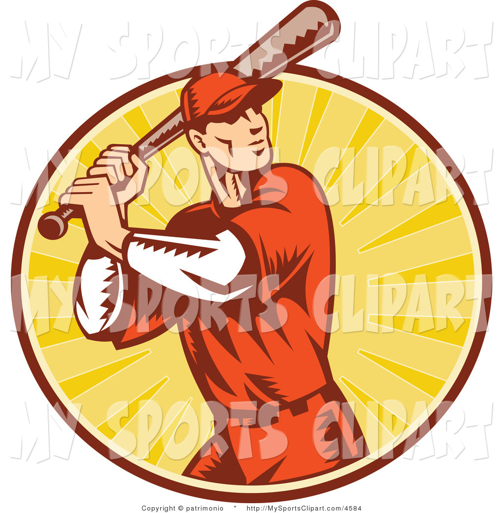 Free Sports Clip Art Of A Baseball Player Batting  This Baseball    