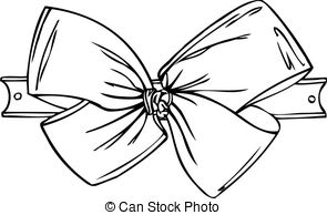 Hair Bow Clipart Black And White Isolated Vector Of Bow On