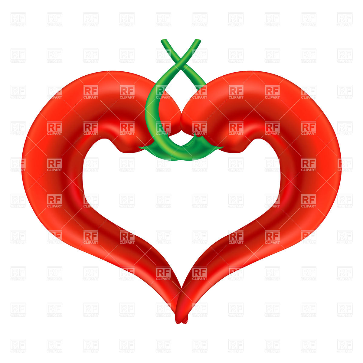 Heart Shaped Chili Pepper Download Royalty Free Vector Clipart  Eps