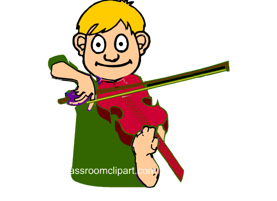 Music Animated Clipart  Playing Violin Cc   Classroom Clipart