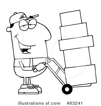 Royalty Free Delivery Man Clipart Illustration 83241 Jpg
