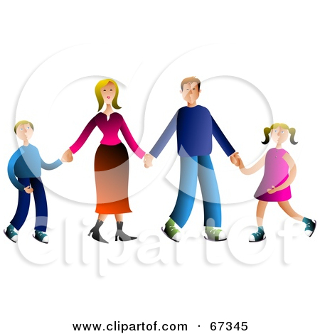 Royalty Free  Rf  Clipart Illustration Of A Happy Family Of Four