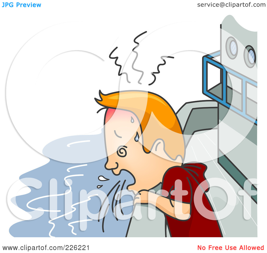 Royalty Free  Rf  Clipart Illustration Of A Man Throwing Up Over The