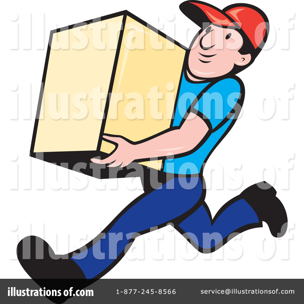 Royalty Free  Rf  Delivery Man Clipart Illustration By Patrimonio