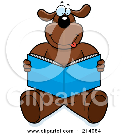 Royalty Free Rf Dog Reading Clipart Illustrations Vector Graphics
