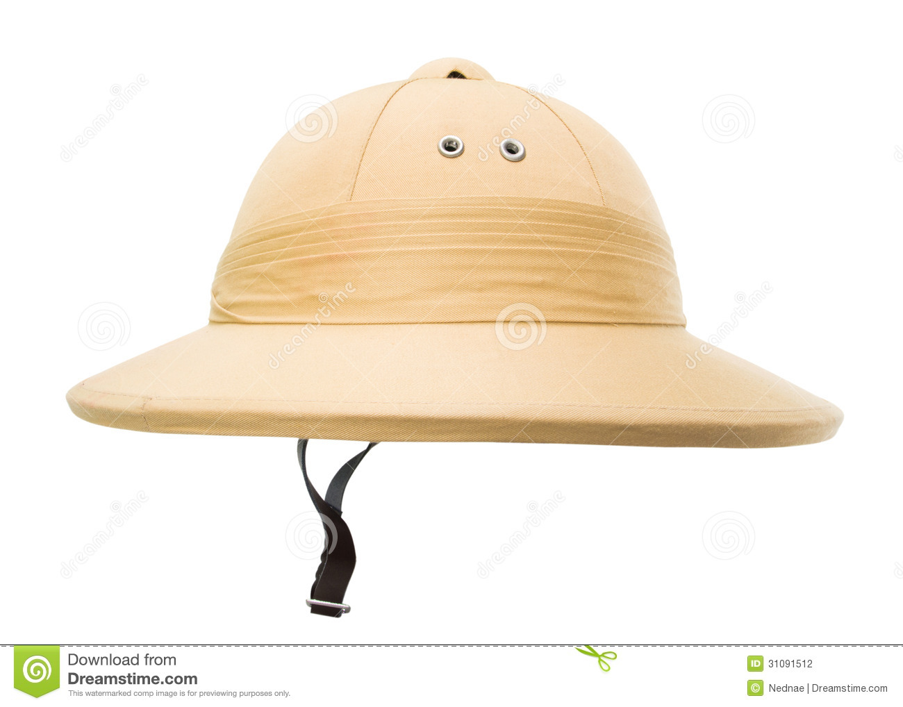 Safari Hat Isolated On The White Stock Photography   Image  31091512