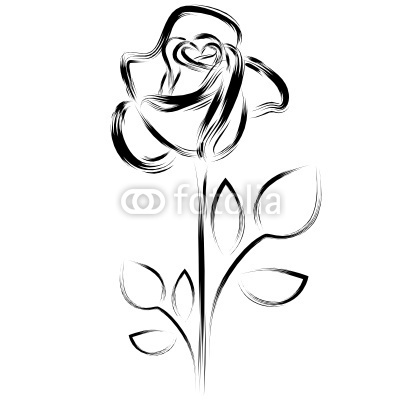 Silhouette Of A Rose  Stock Image And Royalty Free Vector Files On    