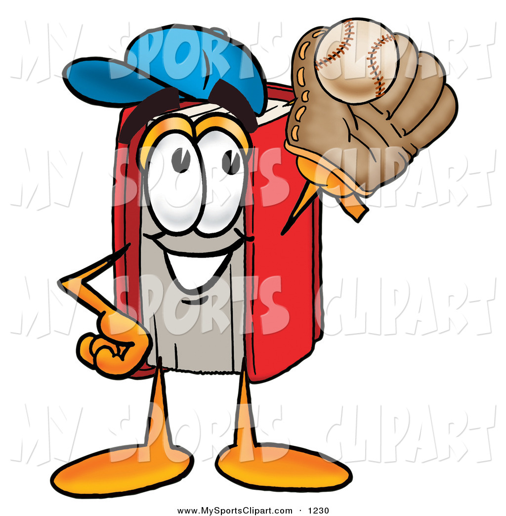 Sports Clip Art Of A Sporty And Happy Red Book Mascot Cartoon    