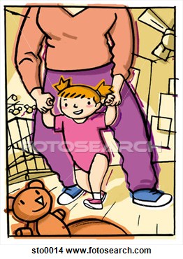 Toddler Walking Clipart Drawing   Mom Walking With Toddler  Fotosearch    