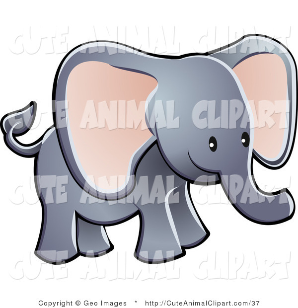 Vector Clip Art Cute Elephant