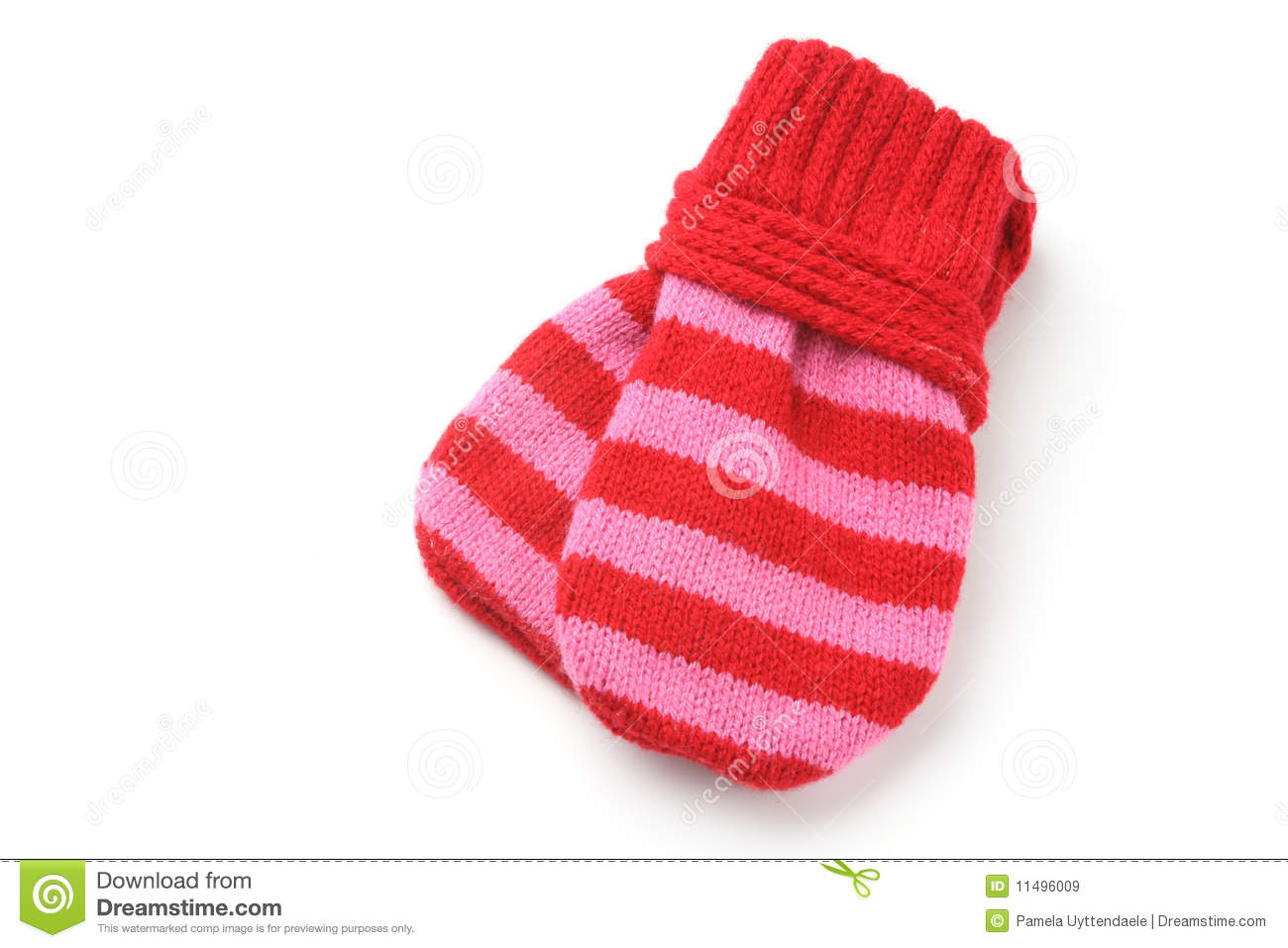 Woolen Baby Mittens Tied Together Royalty Free Stock Images   Image