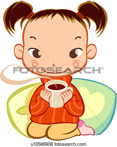13years Old Drinking Tea Winter Vacation U10566908   Search Clipart