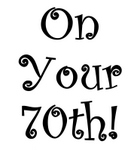 70th Birthday Clipart 4 Black Lettering