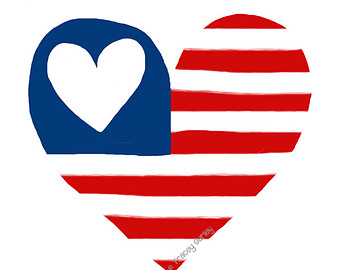 American Flag   Heart Flag   Origin Al Art Download Flag Clip Art