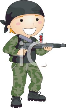American Soldier Clipart Boy Playing Soldier With A