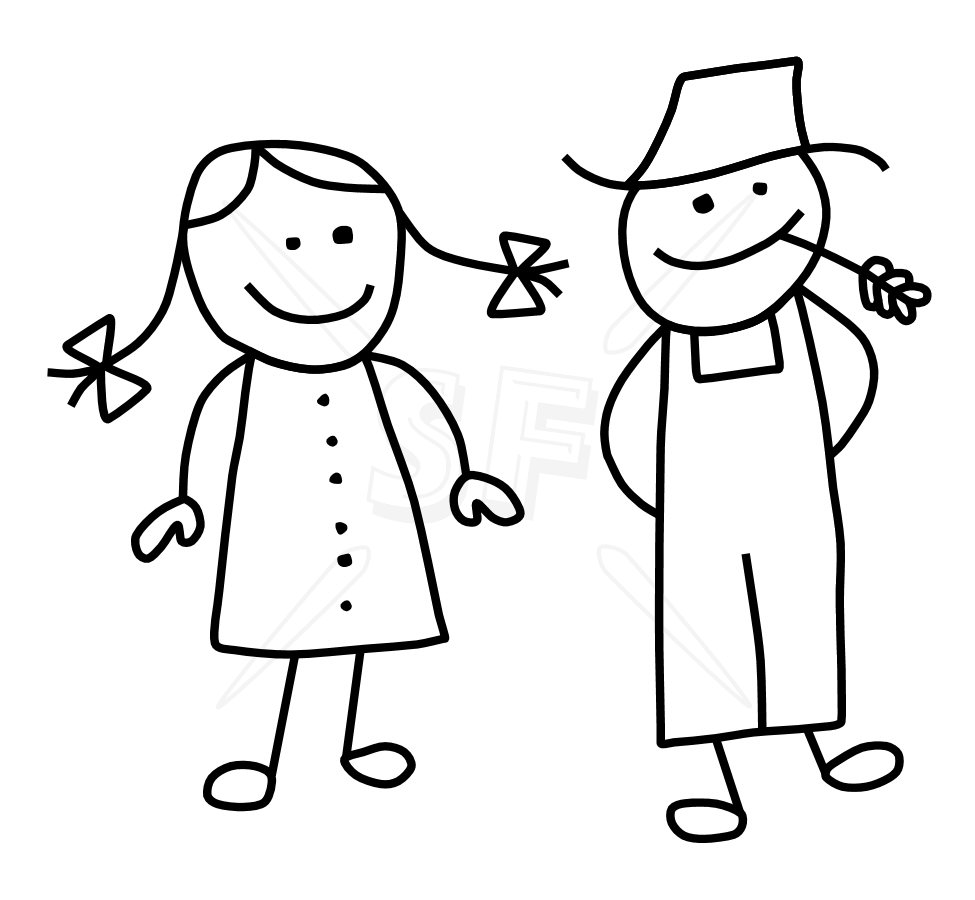 Boy And Girl Stick Figure Clip Art   Clipart Best